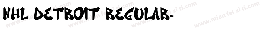 NHL Detroit Regular字体转换